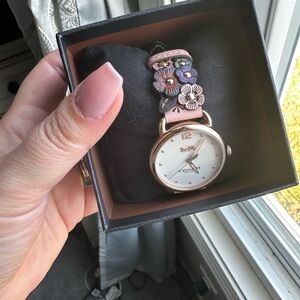 Coach Delancey Pink and Purple Floral Watch